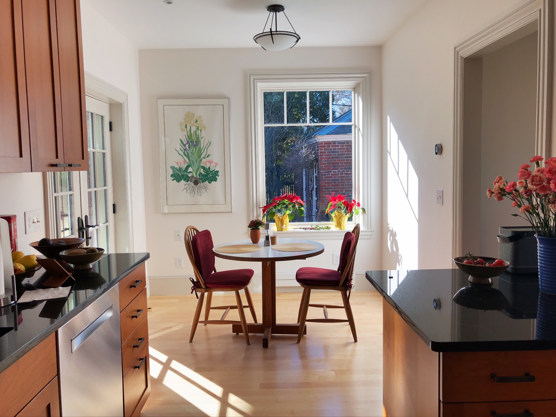 Elegant kitchen nook with natural light